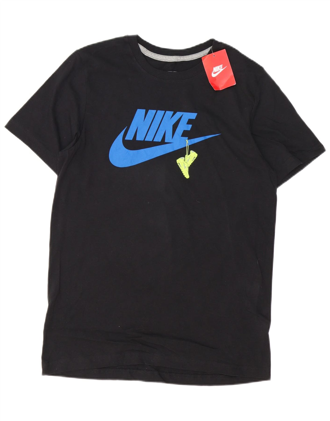 T-shirt grafica NIKE da uomo slim fit, grande, in cotone nero