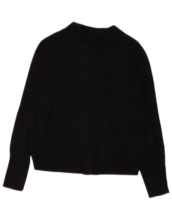 Maglione cardigan da donna Marks & Spencer UK 14 Viscosa nera media