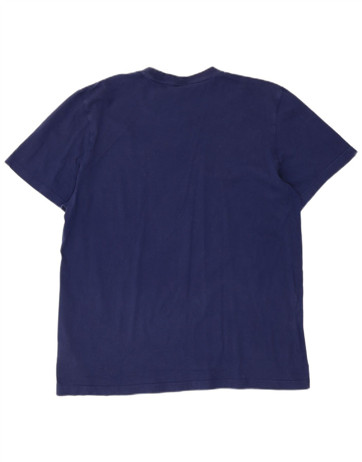 T-shirt da uomo ADIDAS Top grande in cotone blu navy