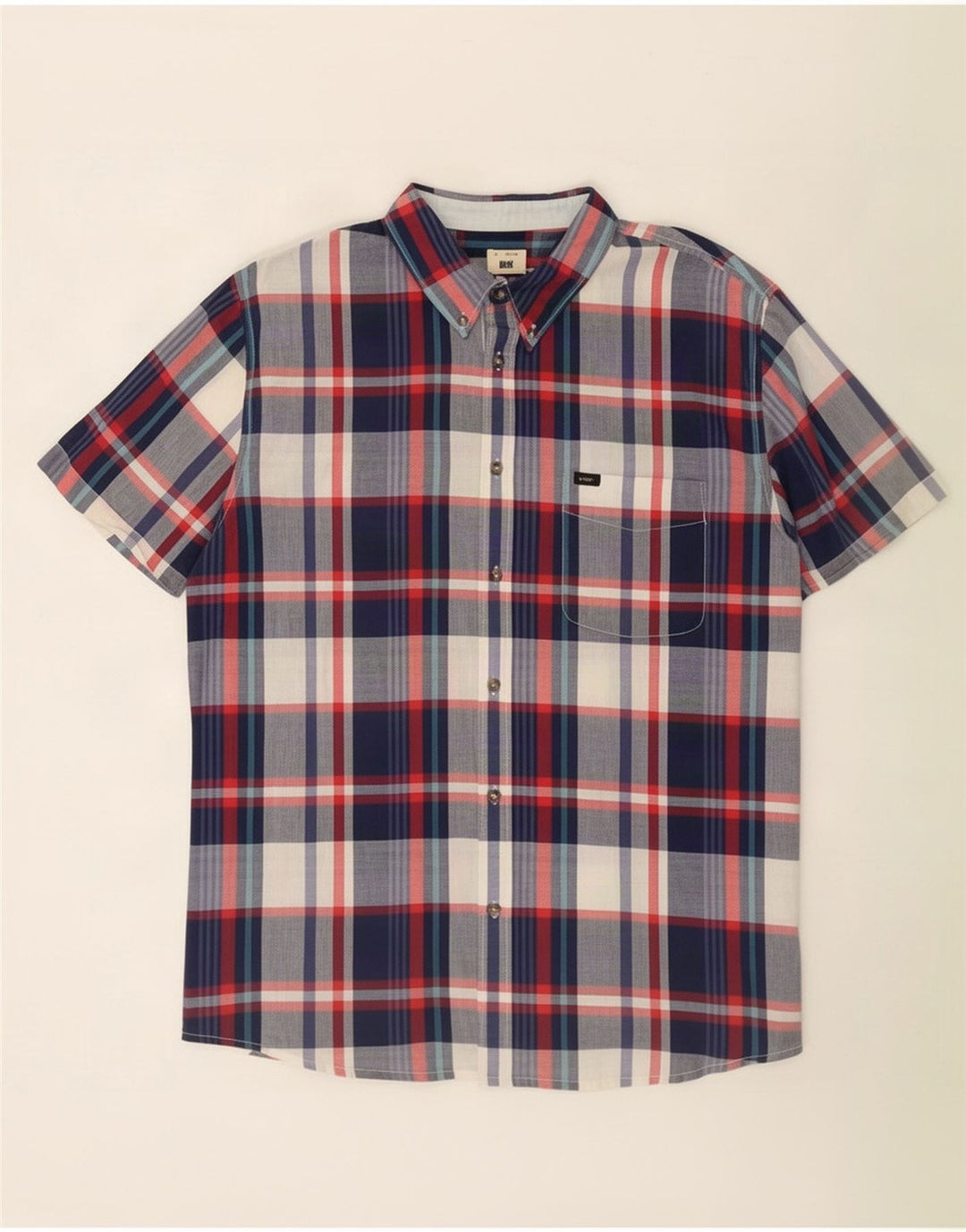 Camicia Lee da uomo a maniche corte vestibilità regolare 2XL a quadri multicolore