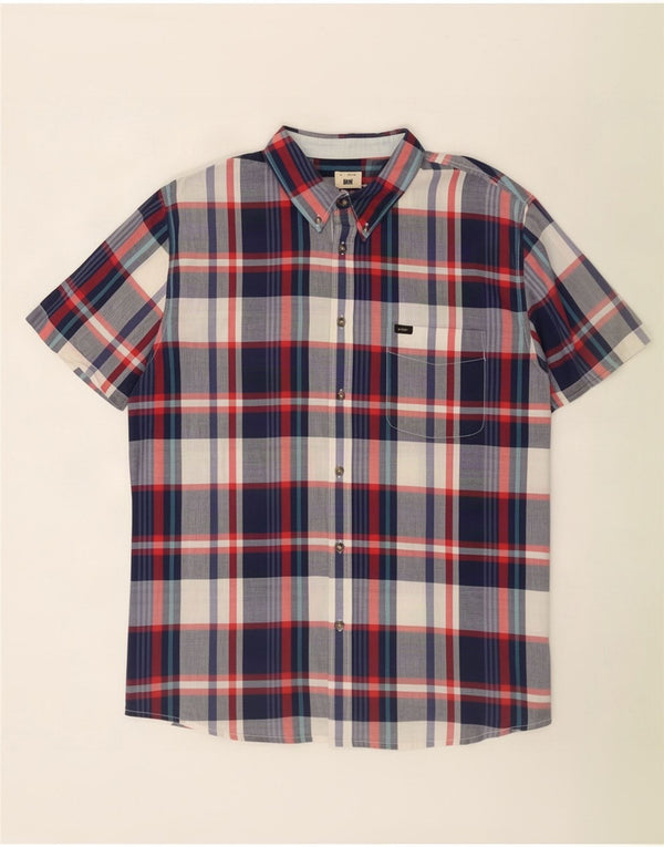 Camicia Lee da uomo a maniche corte vestibilità regolare 2XL a quadri multicolore