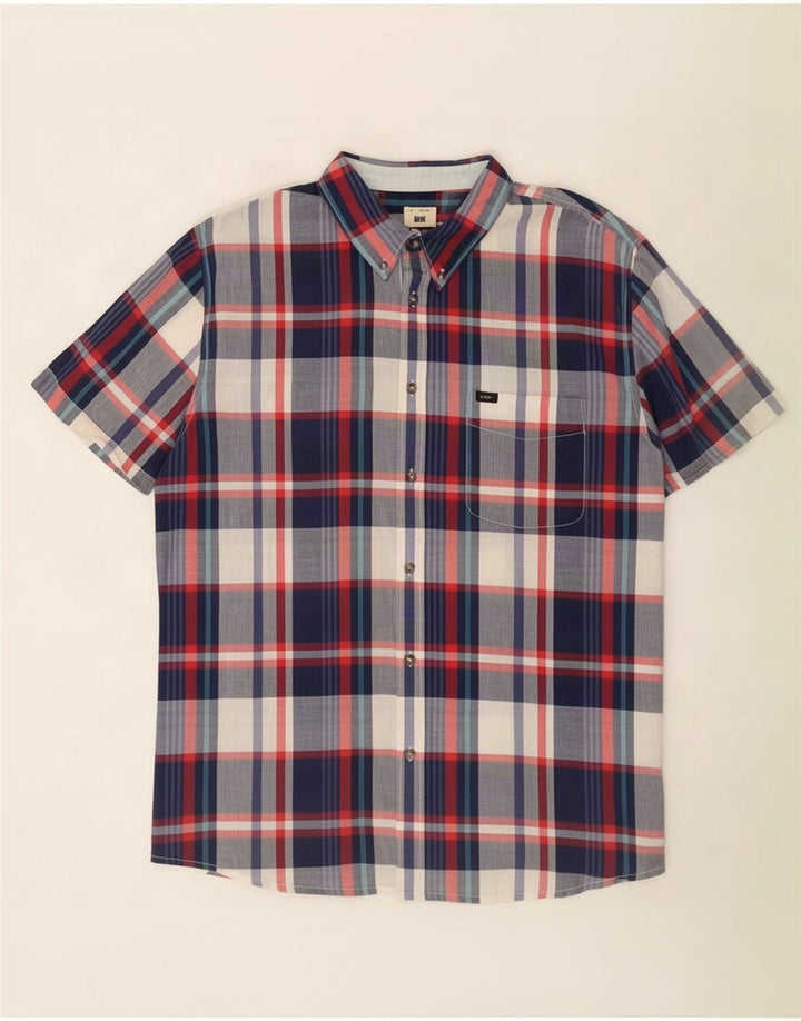 Camicia Lee da uomo a maniche corte vestibilità regolare 2XL a quadri multicolore