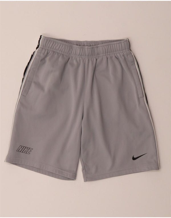 Pantaloncini sportivi Nike da ragazzo Dri Fit Graphic 12-13 anni Large Grey Colourblock