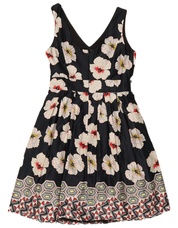 Abito a trapezio senza maniche da donna Monsoon UK 14 Cotone floreale medio blu navy