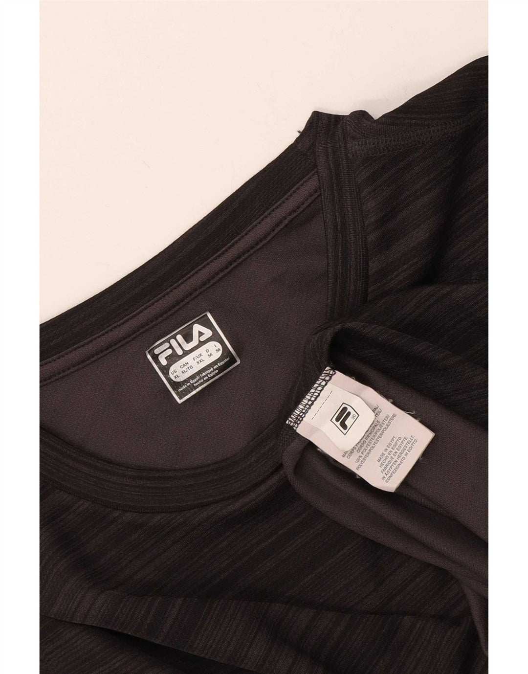 T-shirt Fila da uomo slim fit top 2XL poliestere color block grigio