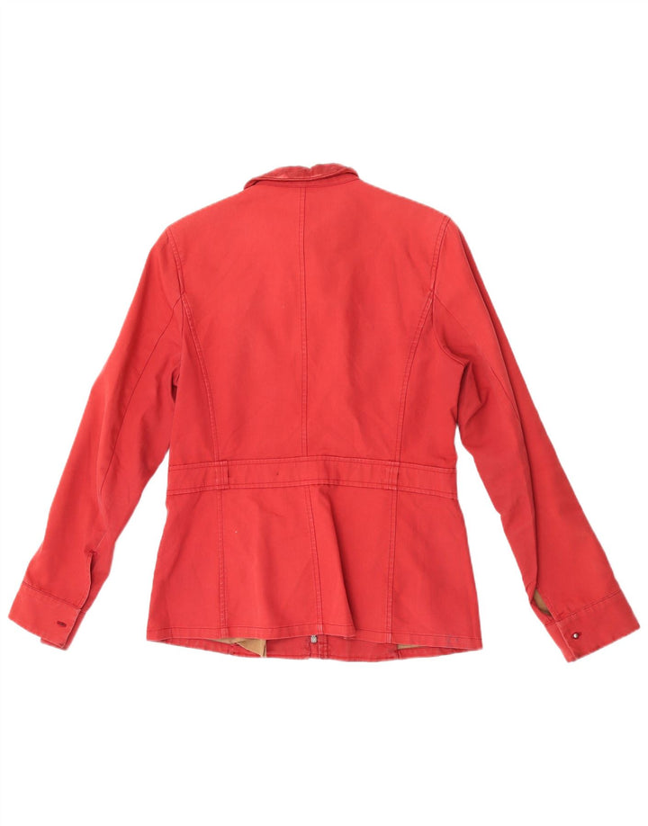 Nuova giacca da donna Penny Utility UK 10 piccola in cotone rosso