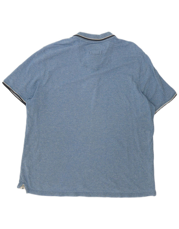 Fat Face Mens Polo Shirt 3XL Blue Striped Cotton