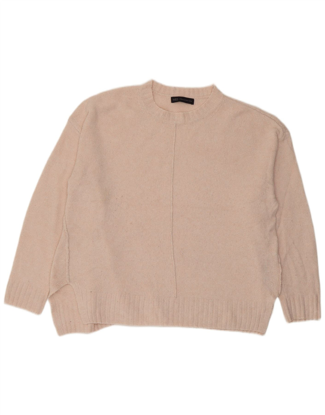 Maglione maglione girocollo oversize da donna Marks & Spencer UK 16 grande rosa