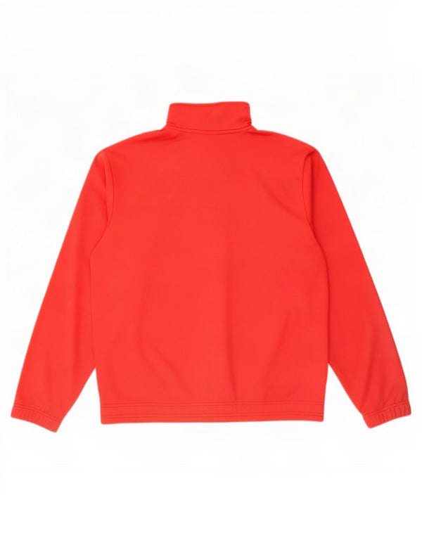 Felpa Asics con collo con zip per ragazzi, 13-14 anni, poliestere rosso