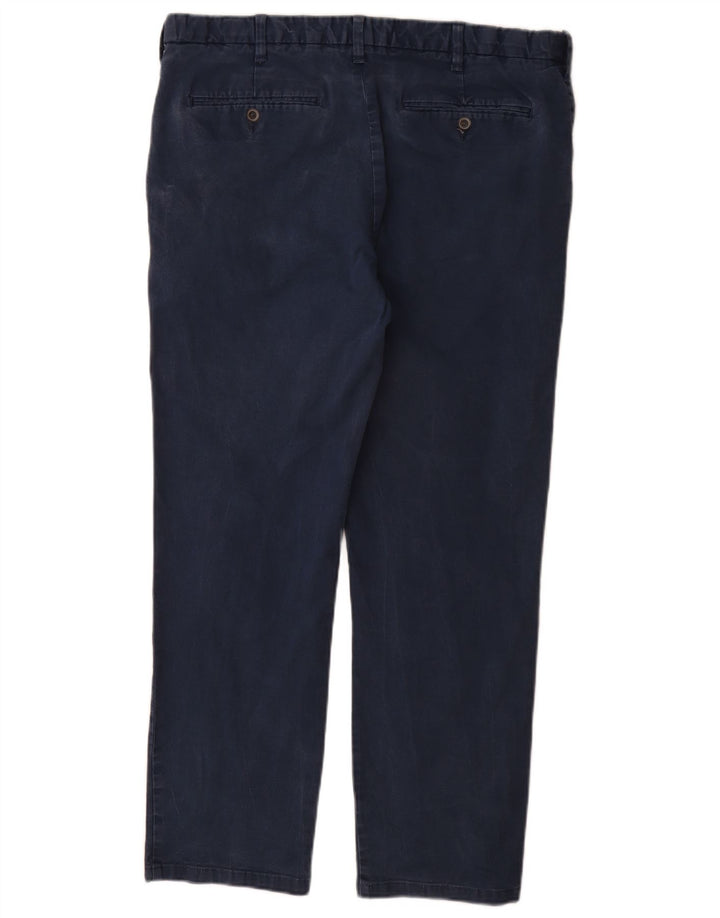 Pantaloni chino vestibilità regolare da uomo Marks & Spencer W38 L31 cotone blu navy