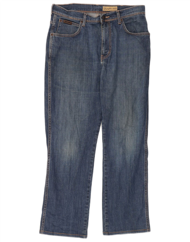 Jeans dritti da uomo Wrangler W34 L32 cotone blu