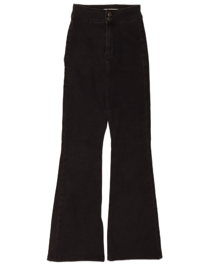 Jeans svasati da donna a tre strisce Topshop W26 L29 cotone nero