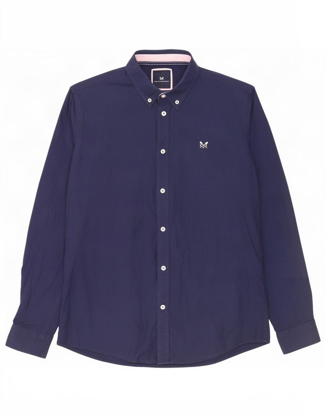 Crew Clothing Camicia slim fit da uomo in cotone blu navy medio
