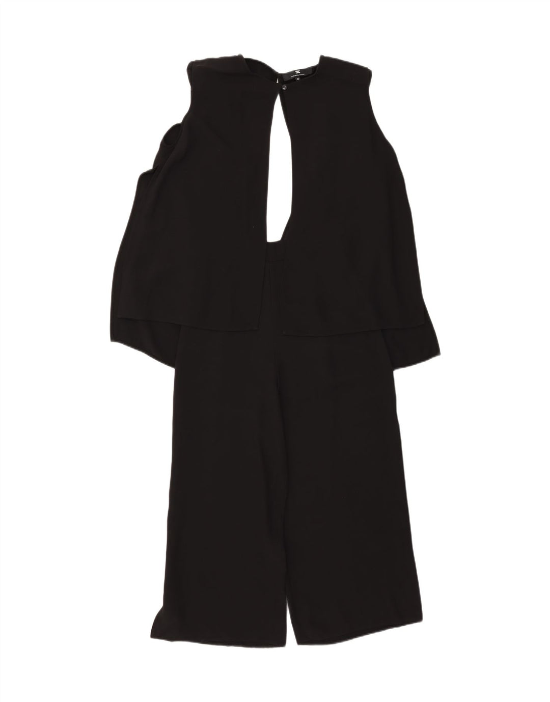 ELISABETTA FRANCHI Womens Sleeveless Jumpsuit IT 42 Medium  Black
