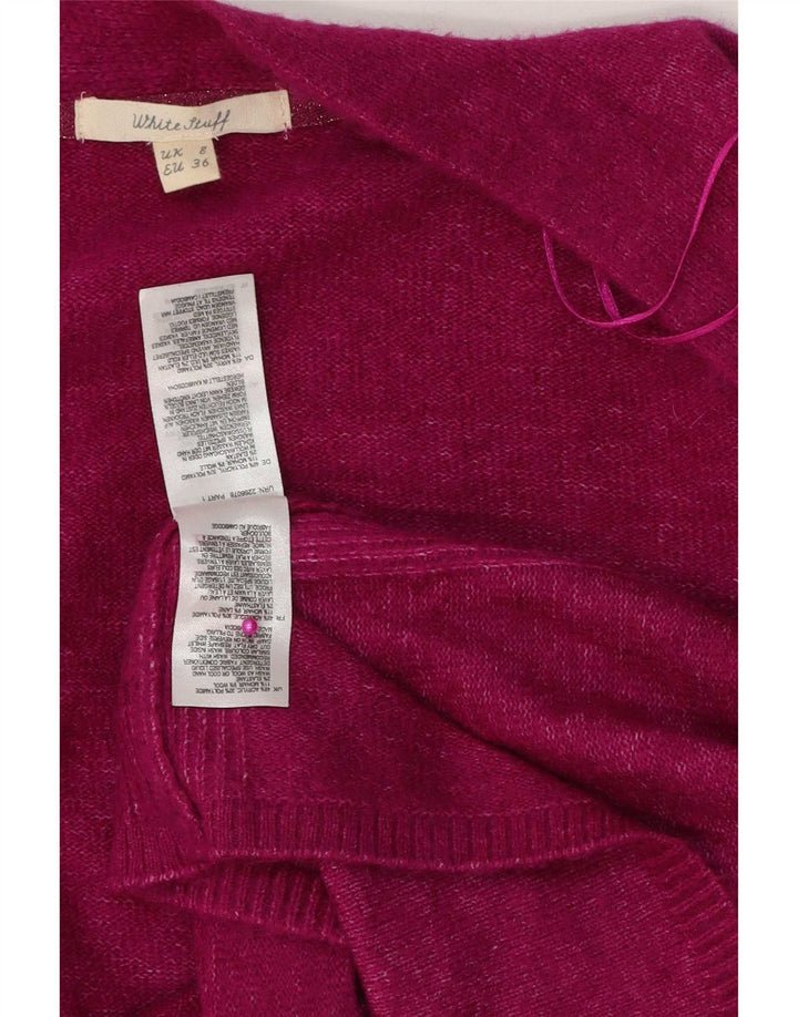Maglione cardigan oversize da donna White Stuff UK 8 Small Pink Poliacrilico