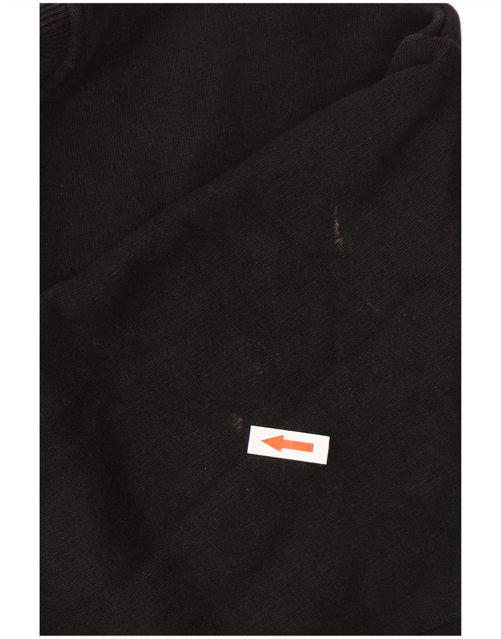 Felpa K-Way Uomo Maglione Large Nero in Cotone