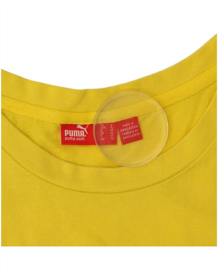 T-shirt grafica da donna Puma UK 14 media gialla