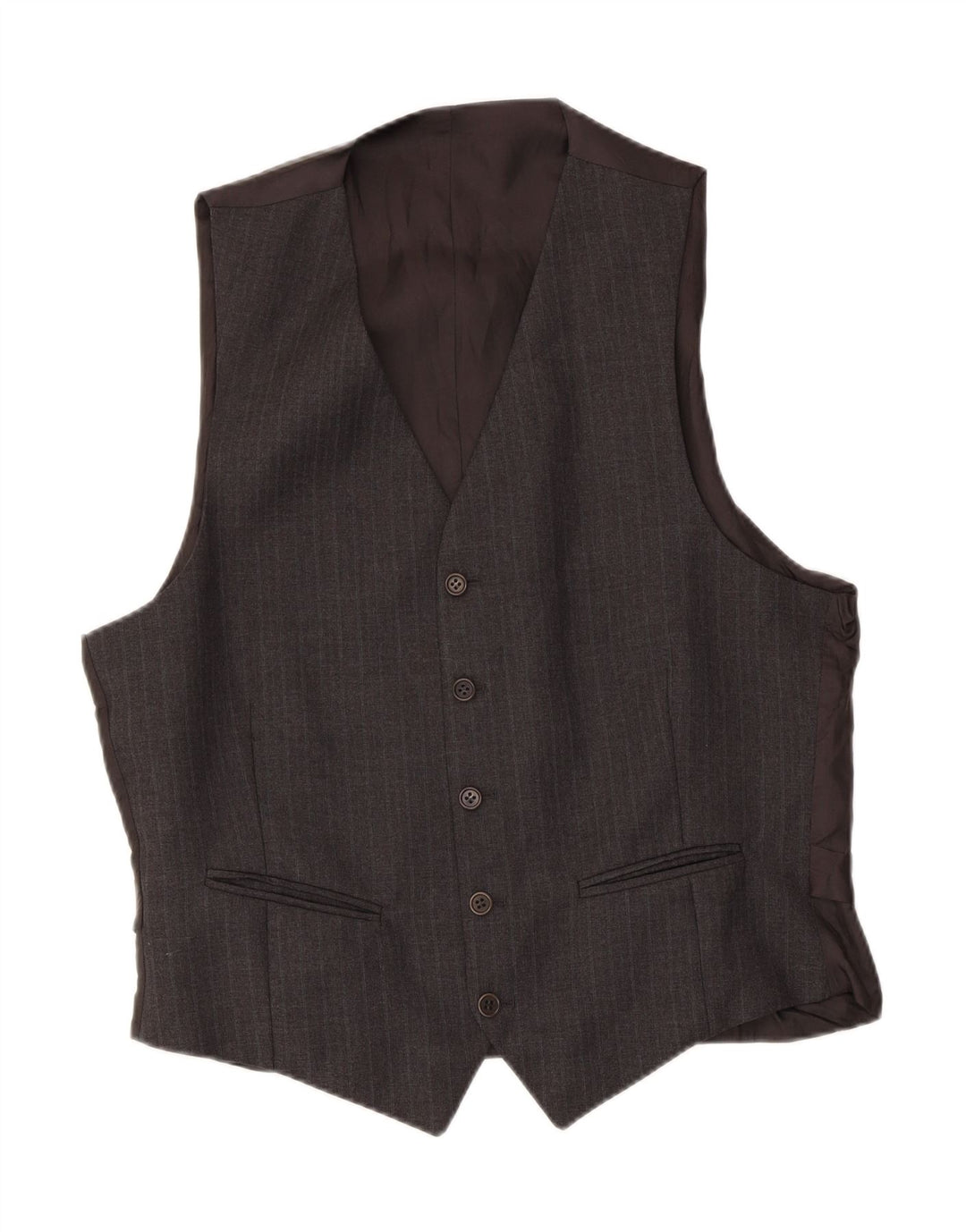 Gilet Vintage da Uomo IT 52 Gessato Grande Grigio