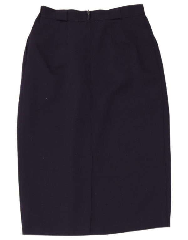 Gonna a tubino a vita alta da donna Marks & Spencer IT 44 media W28 blu navy