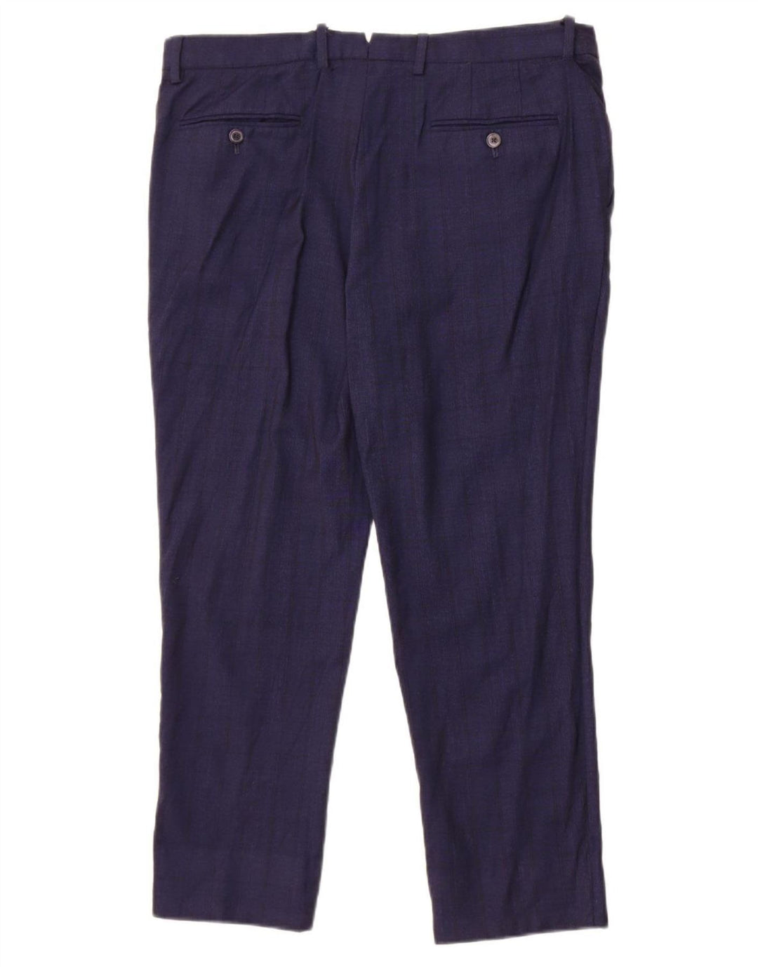Pantaloni corti da uomo Massimo Dutti EU 44 Large W34 L25 Blu navy a quadri