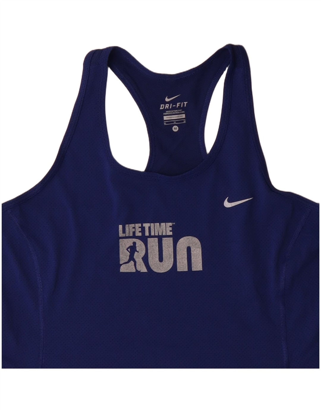 Canotta grafica Nike Dri Fit da donna UK 12 poliestere blu medio