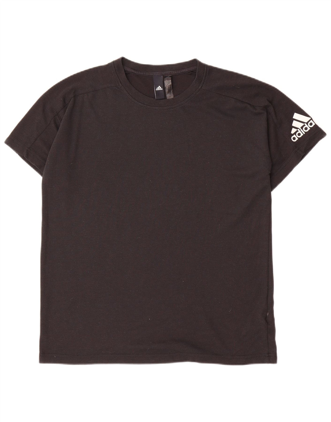 T-shirt da uomo Adidas Top media nera in poliestere