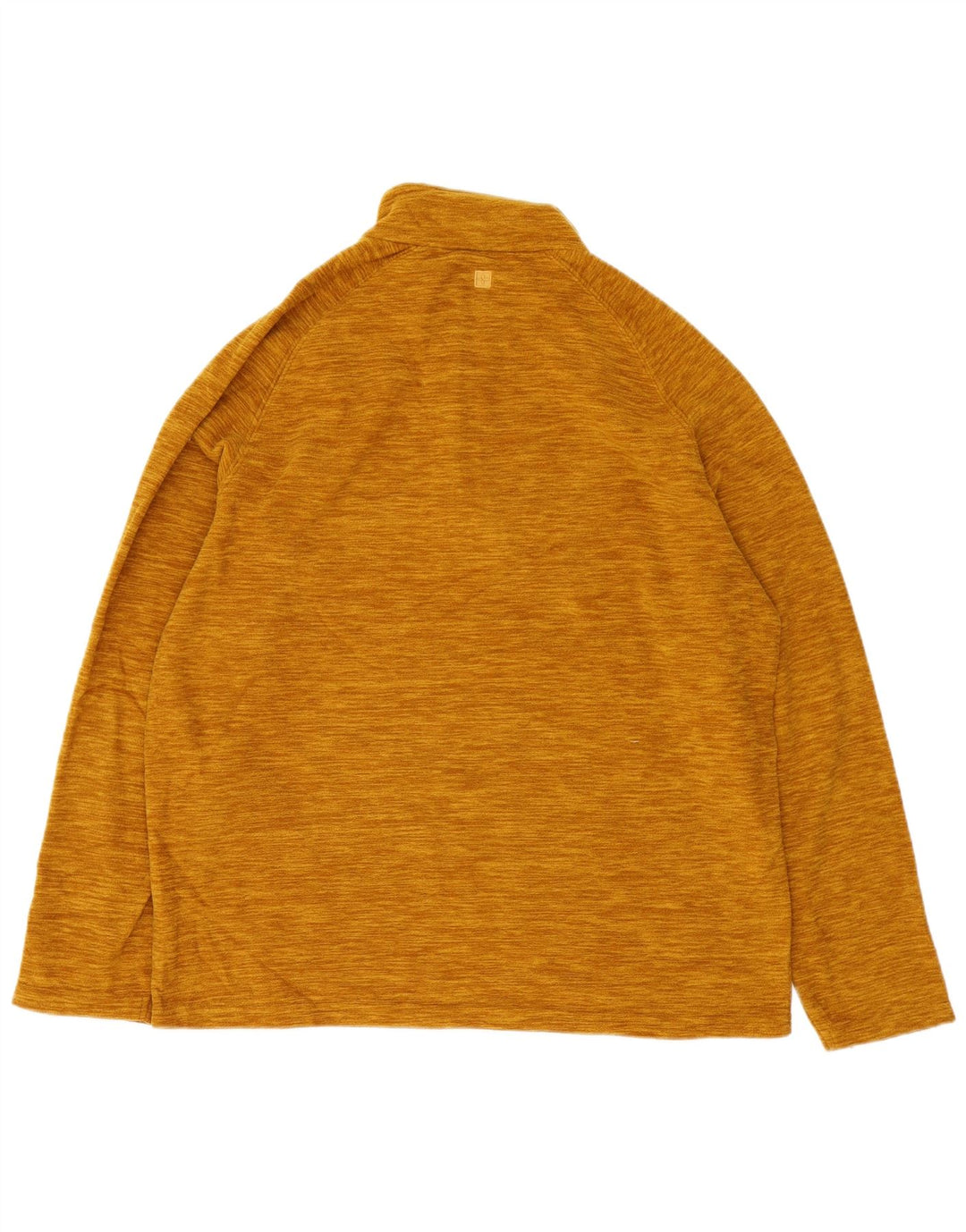 Mountain Warehouse Maglione in pile da uomo con zip e collo grande giallo screziato