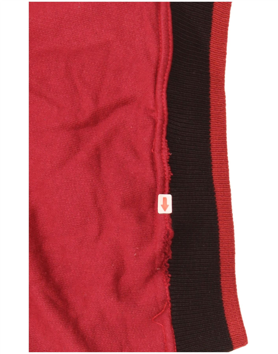 Felpa grafica da uomo vintage in cotone color block rosso medio