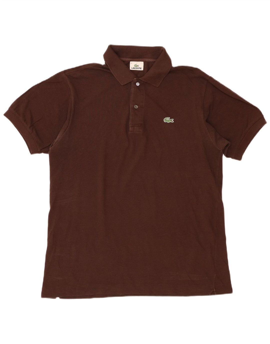 Polo da uomo Lacoste taglia 4 in cotone marrone medio