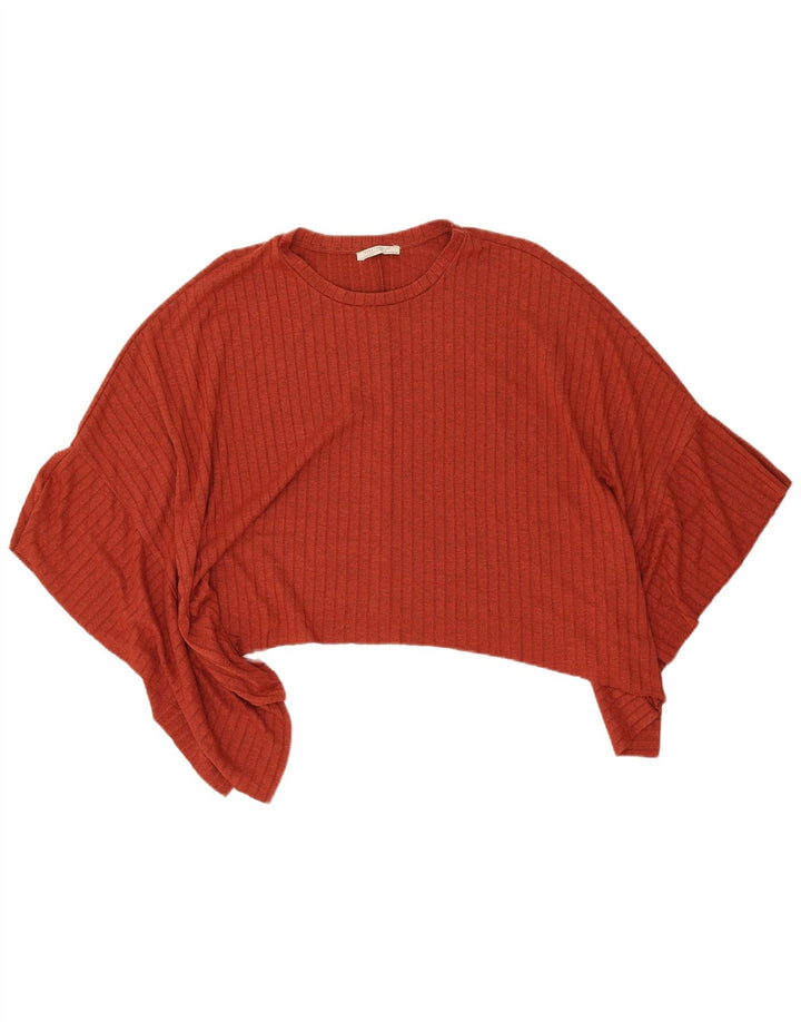 Top tunica oversize asimmetrico Trafaluc da donna Zara UK 14 marrone medio