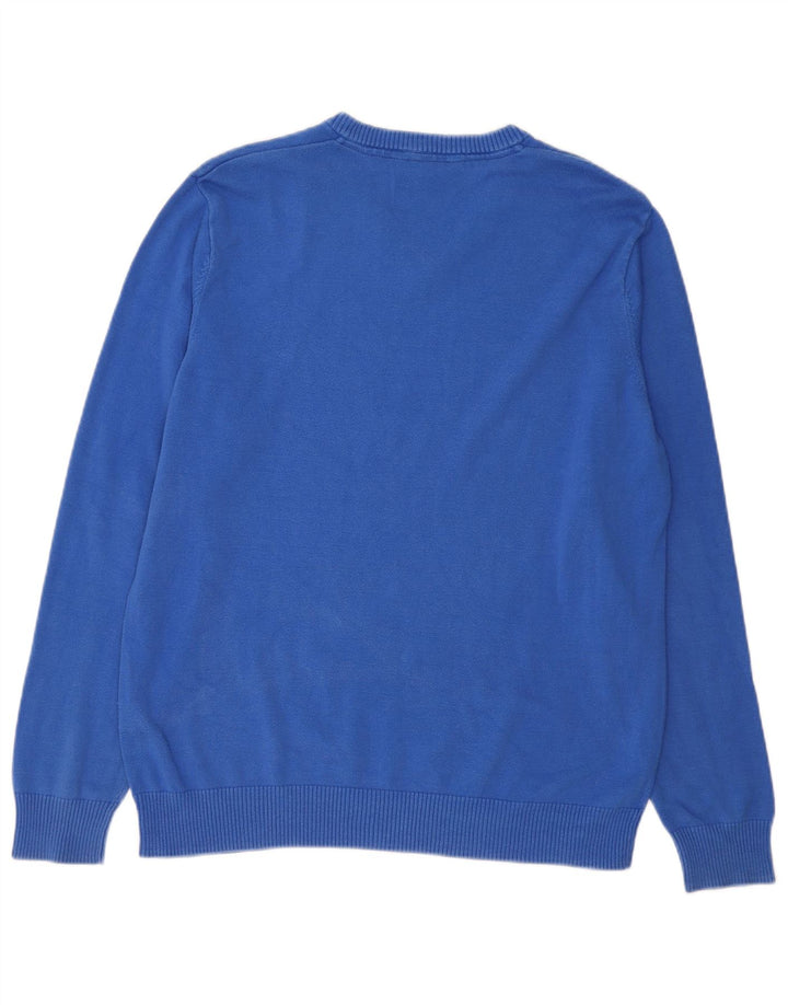 Crew Clothing Maglione da uomo con scollo a V XL in cotone blu