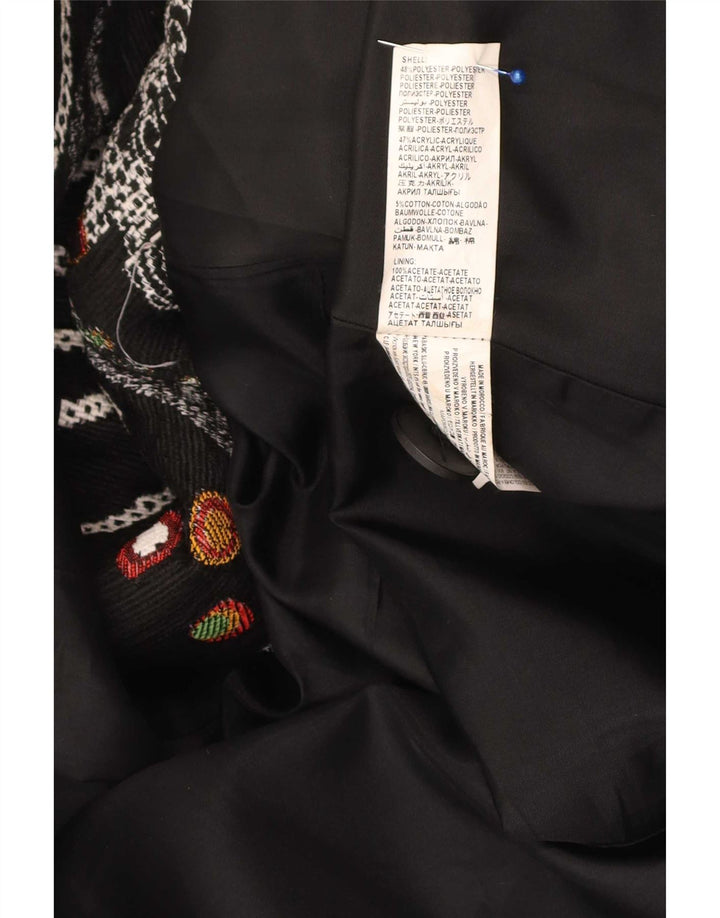 Desigual Cappotto da donna con motivo astratto EU 46 XL Poliestere nero floreale