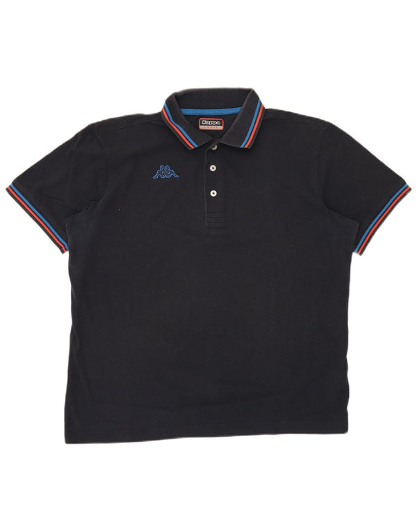 Polo KAPPA da uomo grande in cotone blu navy