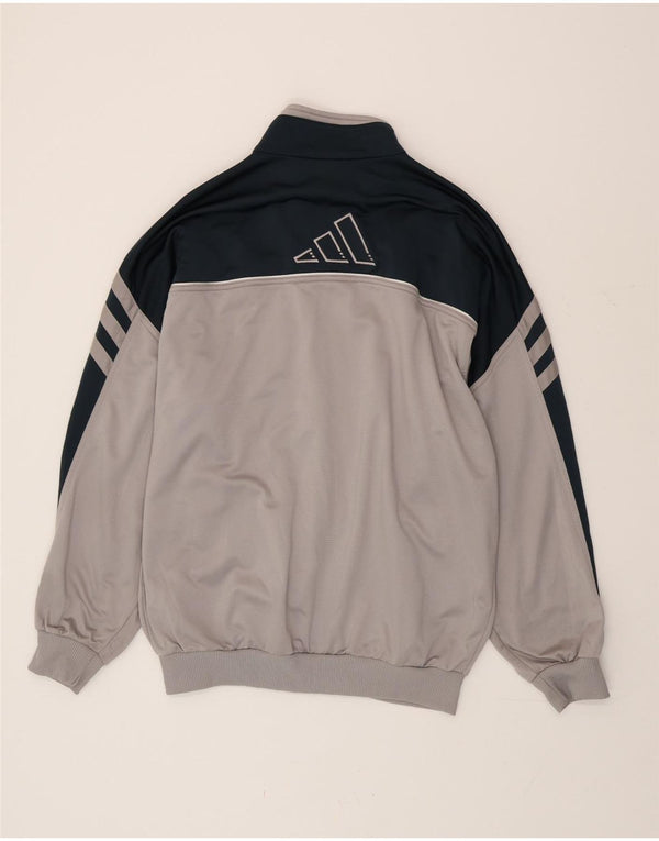 Giacca da tuta grafica da uomo Adidas UK 42/44 Large Grigio Colourblock