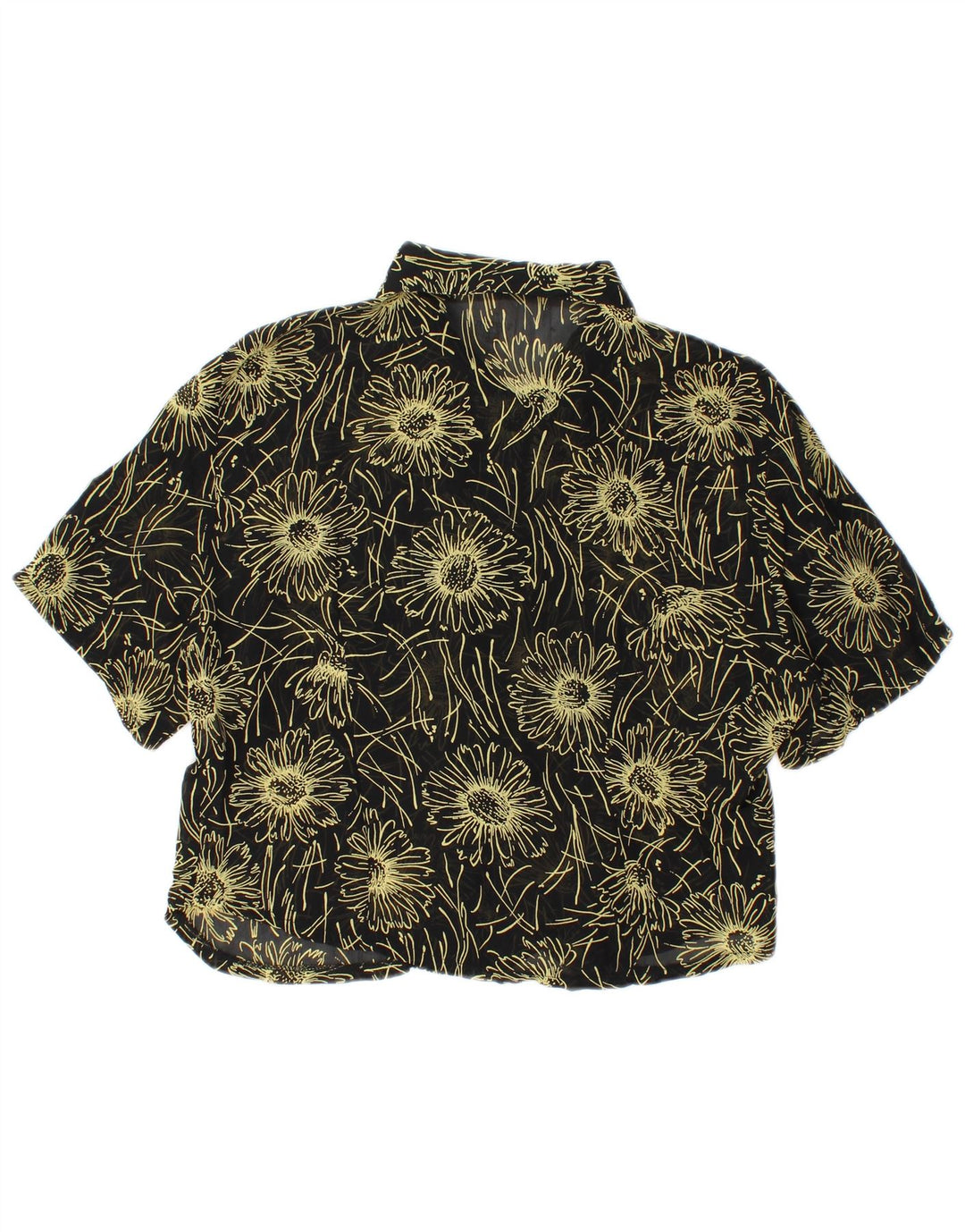 CLOCK HOUSE Camicia a maniche corte da donna Camicetta IT 40 Piccola floreale nera