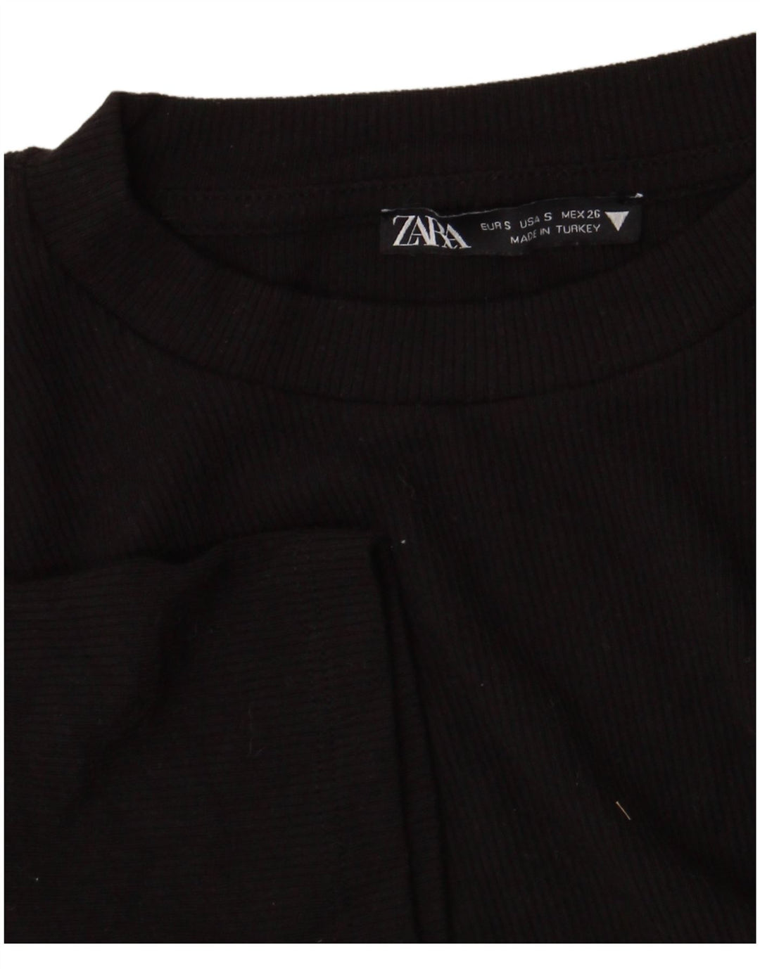 Top corto in camicetta corta da donna Zara UK 8 piccolo nero