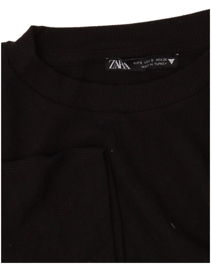 Top corto in camicetta corta da donna Zara UK 8 piccolo nero