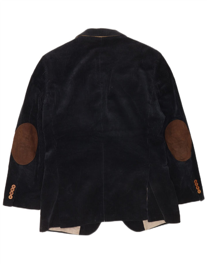 Giacca blazer in velluto a coste da uomo a 2 bottoni Tommy Hilfiger IT 48 blu navy medio