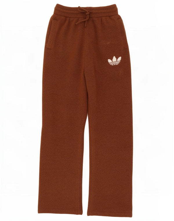 Pantaloni della tuta da donna Adidas UK 4/6 XS Marrone Poliammide