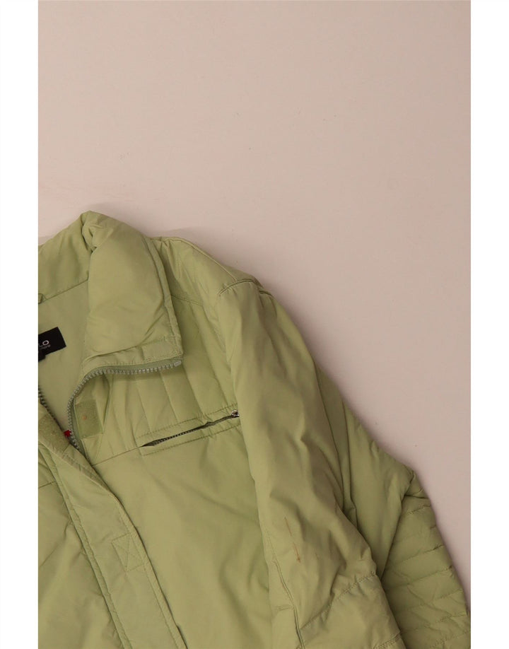 KENVELO Womens Padded Jacket UK 18 XL Green Nylon