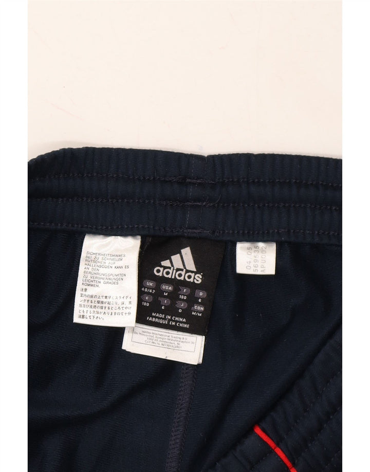ADIDAS Mens Tracksuit Trousers UK 4/42 Medium Navy Blue Polyester Vintage Adidas and Second-Hand Adidas from Messina Hembry 