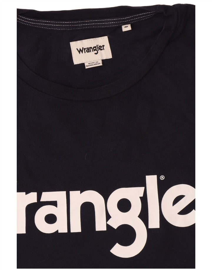 T-shirt grafica da uomo Wrangler Top in cotone blu navy medio