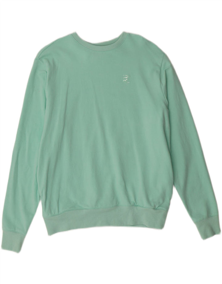 FILA Womens Sweatshirt Jumper UK 14 Medium Turquoise Cotton Vintage Fila and Second-Hand Fila from Messina Hembry 