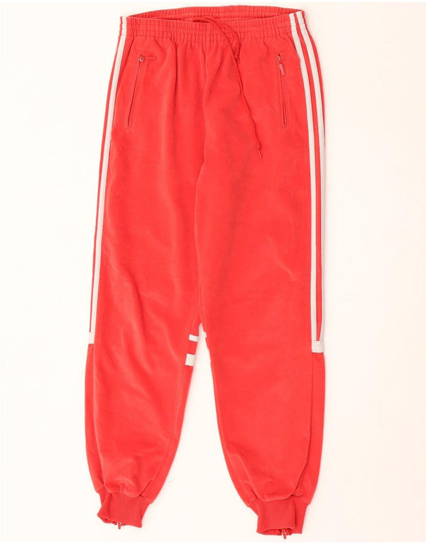 Pantaloni da tuta da ragazza in velluto Adidas da ragazza 13-14 anni in poliestere rosso