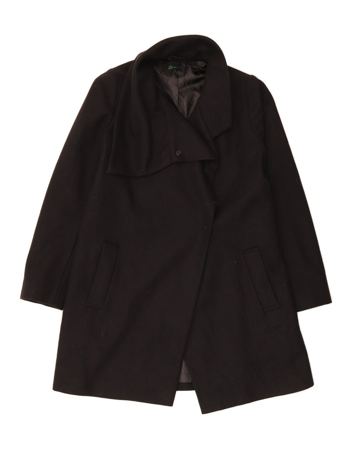 BENETTON Womens Overcoat IT 42 Medium Black Vintage Benetton and Second-Hand Benetton from Messina Hembry 