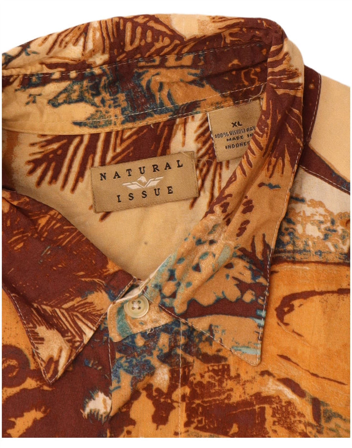 Camicia a maniche corte con grafica da uomo Natural Issue XL hawaiana multicolore