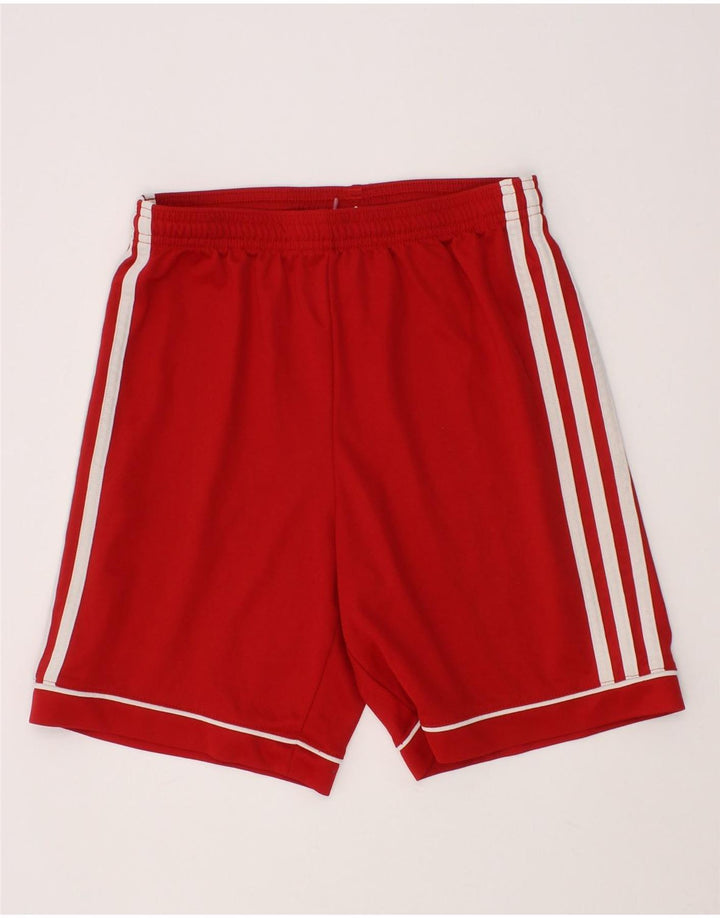 ADIDAS Boys Climalite Sport Shorts 13-14 Years  Red Polyester Vintage Adidas and Second-Hand Adidas from Messina Hembry 