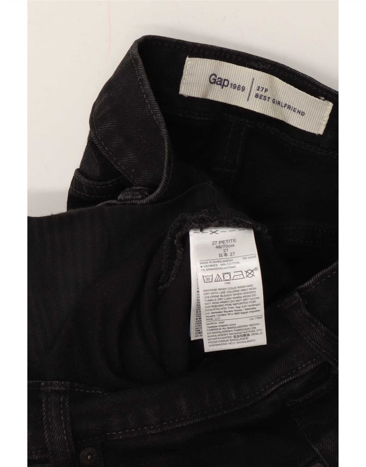 Jeans cropped Girlfriend da donna Gap W27 L23 cotone nero