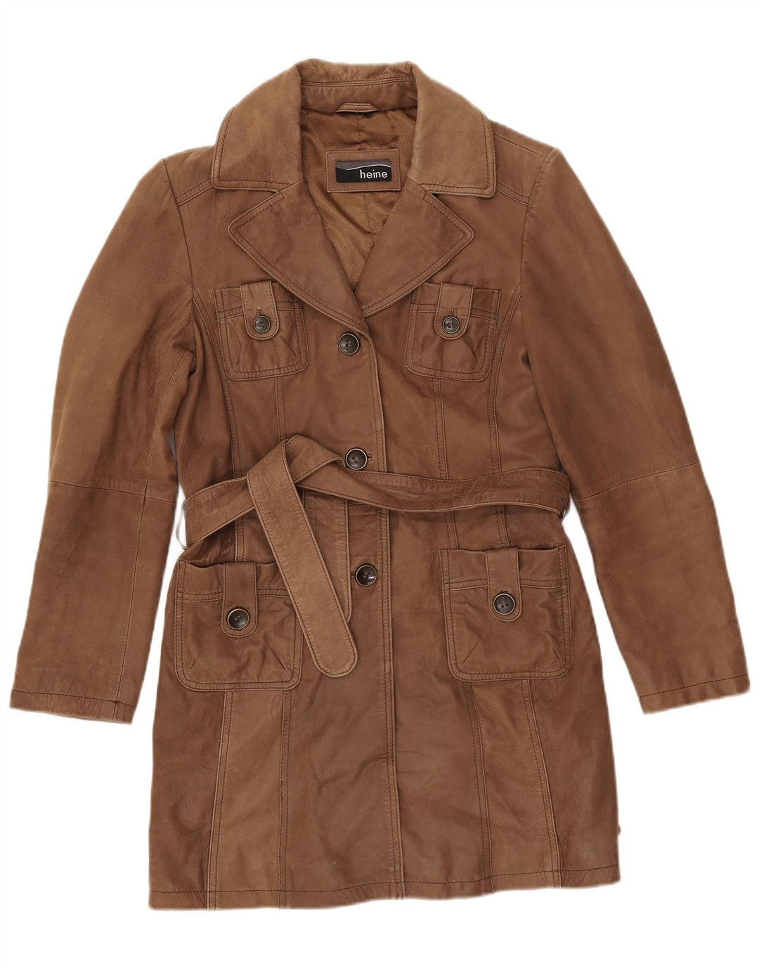 Cappotto in pelle da donna HEINE IT 38 XS Pelle marrone