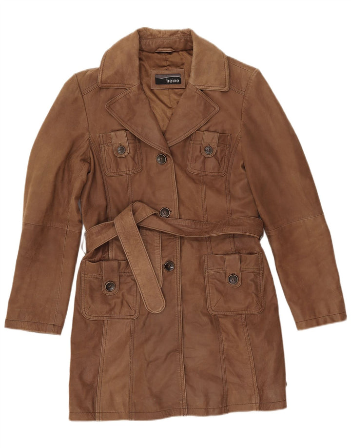 Cappotto in pelle da donna HEINE IT 38 XS Pelle marrone
